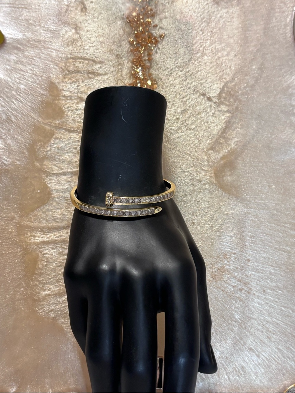 Gold Crystal Wrap Bracelet